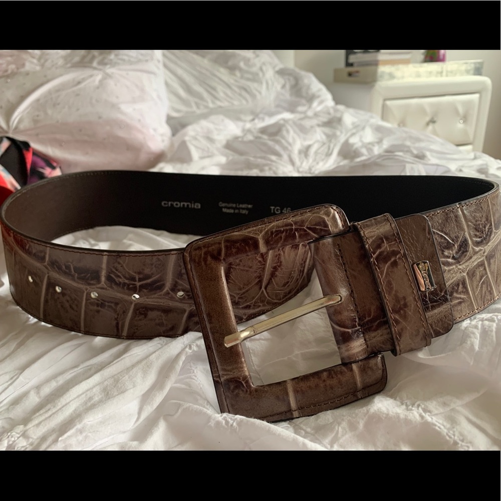Cromia leather belt (Italian designer)